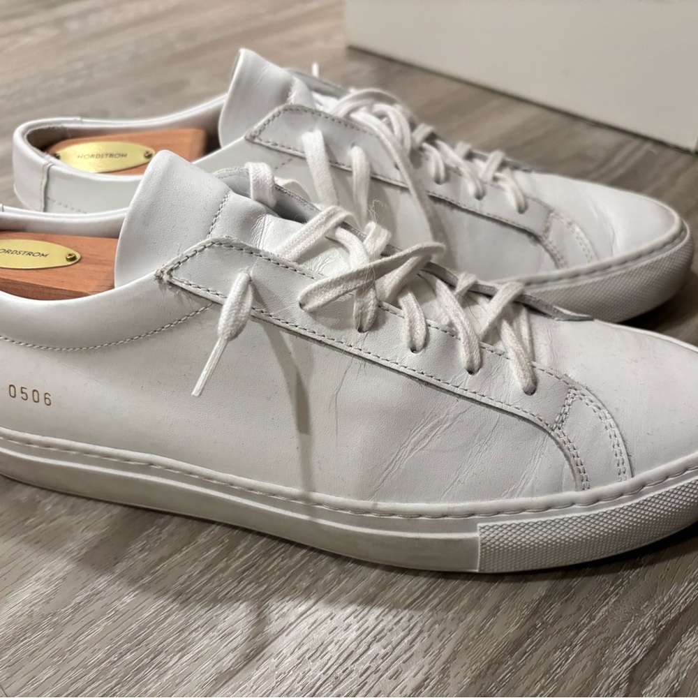 Common Projects Men's White Leather Sneakers